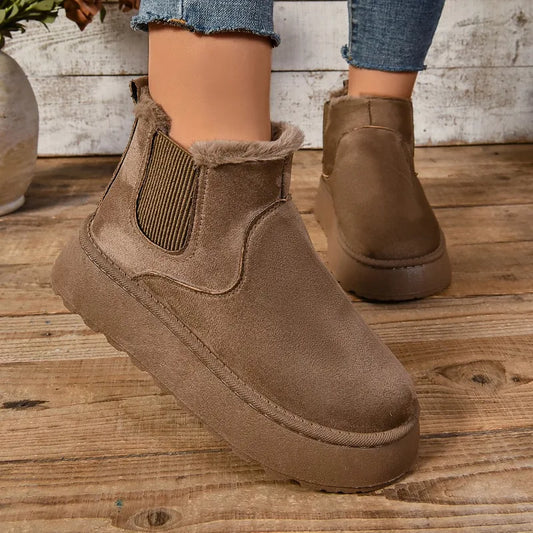 Women's Winter Short Plush Boots™ Warm Snow Suede Fur Chelsea Ankle Boots