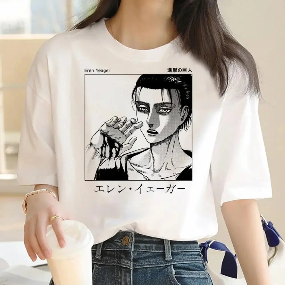 Women's T-Shirt™ Japanese Anime Attack on Titan Graphic Print Harajuku Short Sleeve Plus Size T Shirt