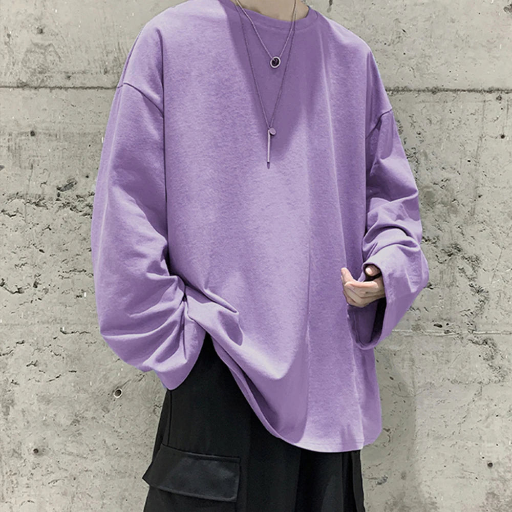 Men's T-shirt™ Cotton Oversize Long sleeves t shirt