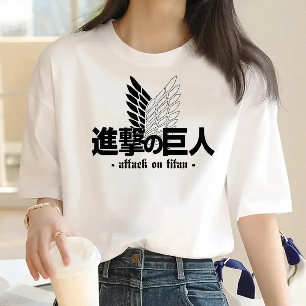 Women's T-Shirt™ Japanese Anime Attack on Titan Graphic Print Harajuku Short Sleeve Plus Size T Shirt