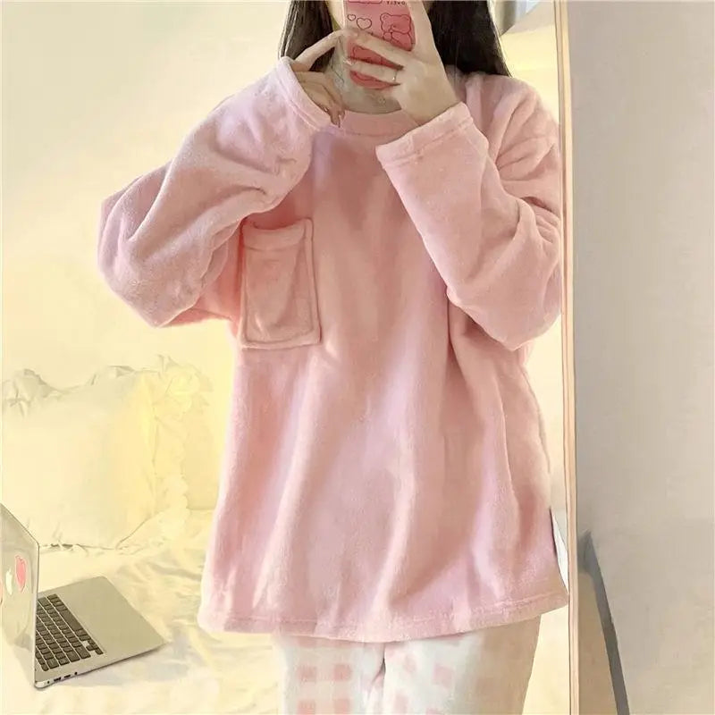 Women's Fleece Pajamas Set™ Winter Thick Warm Suit Set