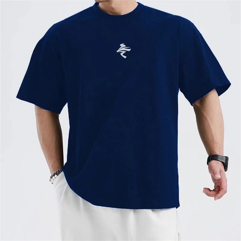 Men's Loose Oversized T-shirt™ Short Sleeves Training Mesh T-shirt