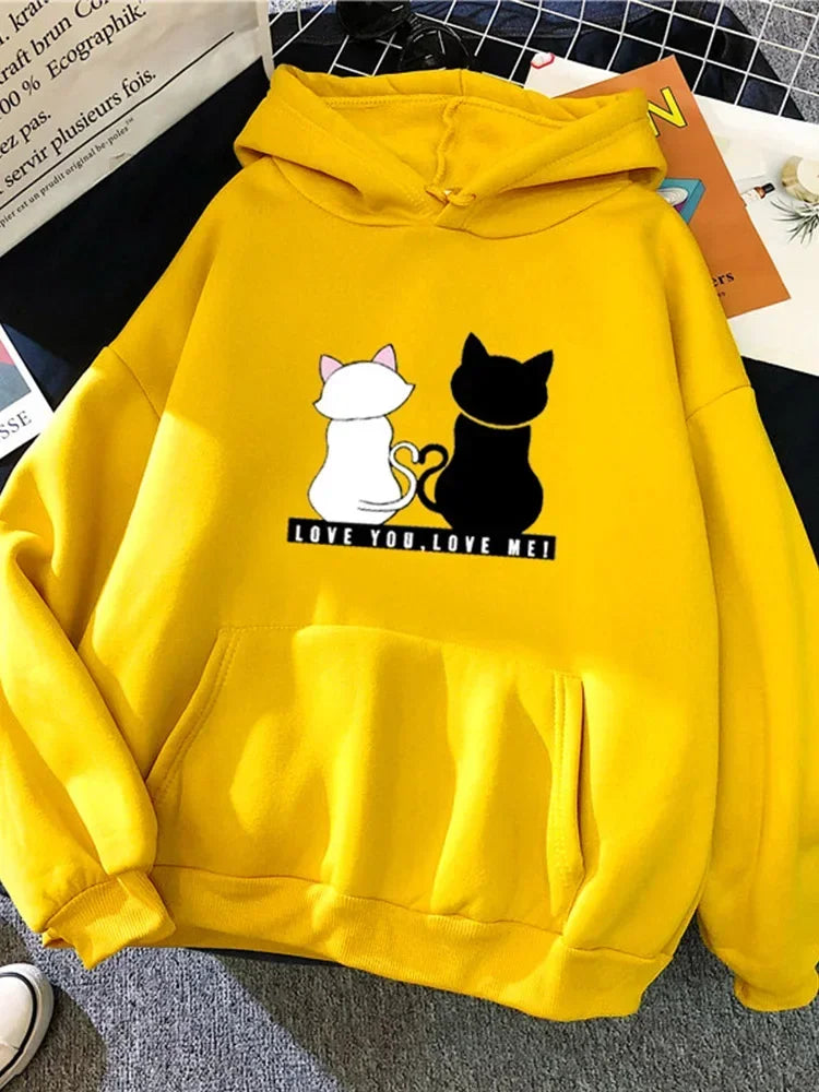 Women's Hoodies™ Autumn Spring Long Sleeve Harajuku Cat Print Sweatshirts