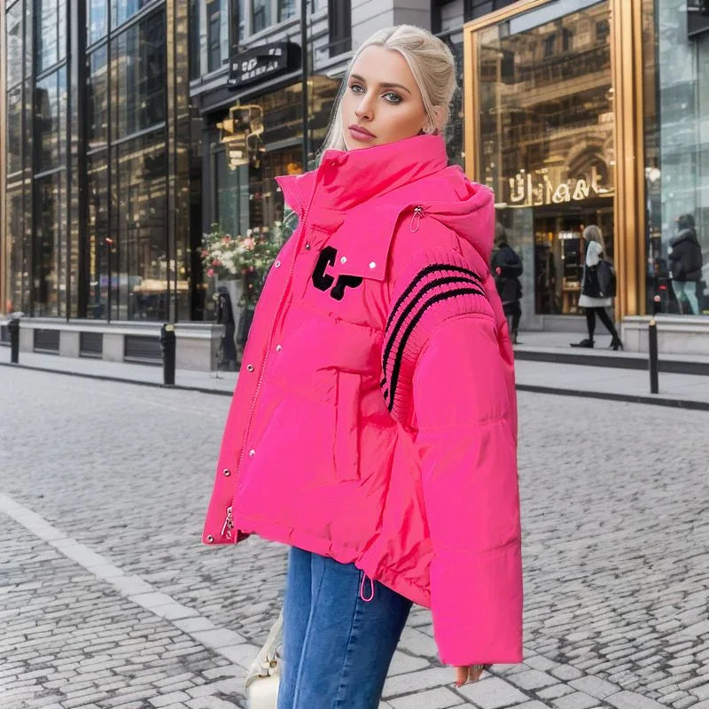 Women's Cotton Jacket™ Thick Loose Color Blocked Parkas Jacket