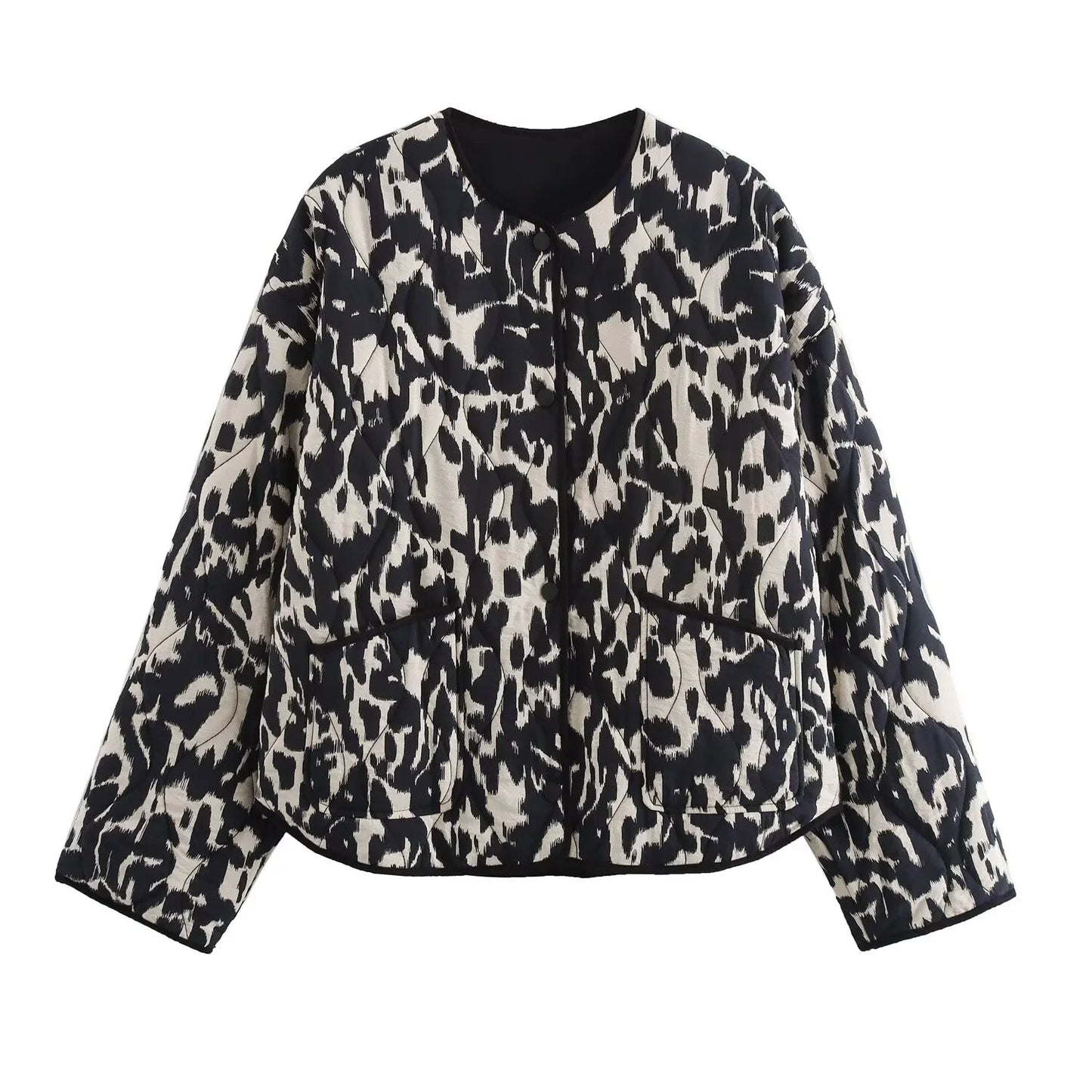Women's Jacket™ Snake Skin Fashion Printed Button Long Sleeve Jacket