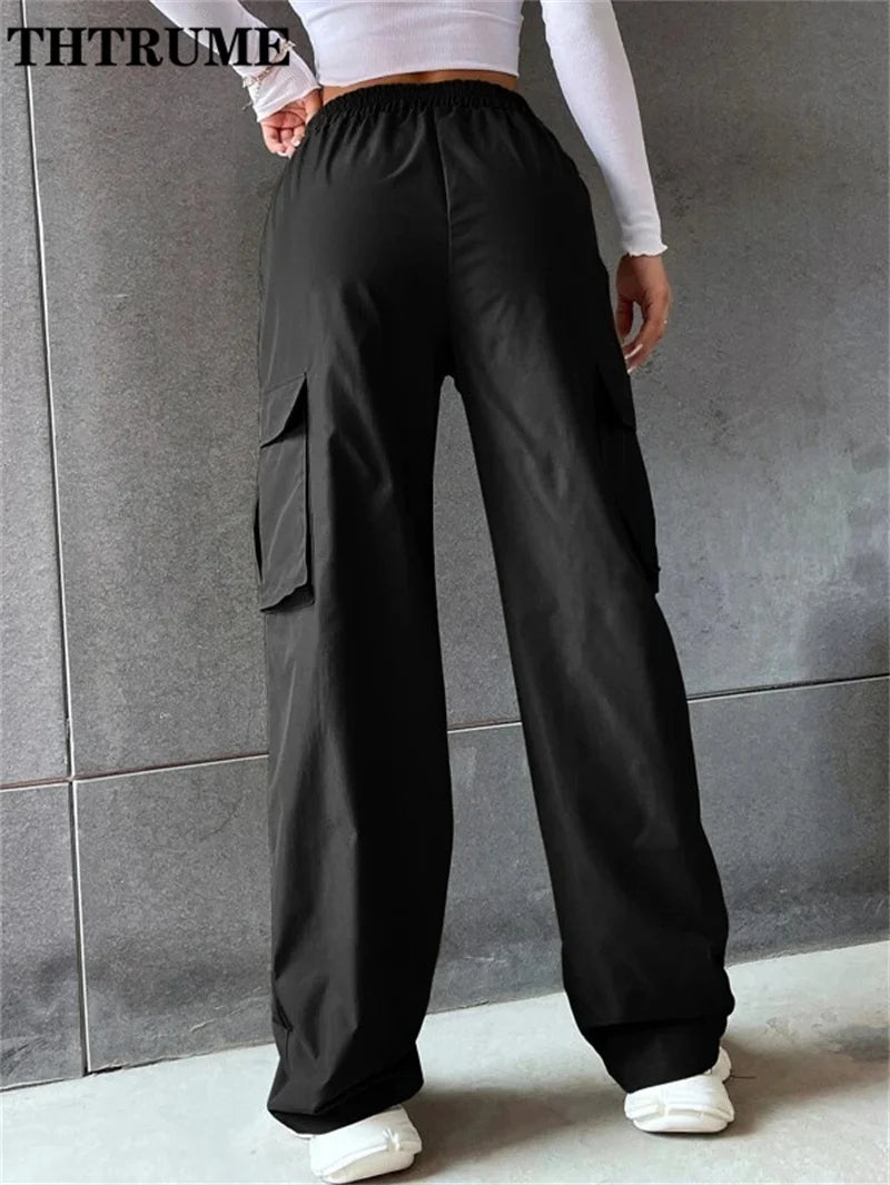 Women's Vintage Cargo Pants™ High Waist Baggy Straight Trousers