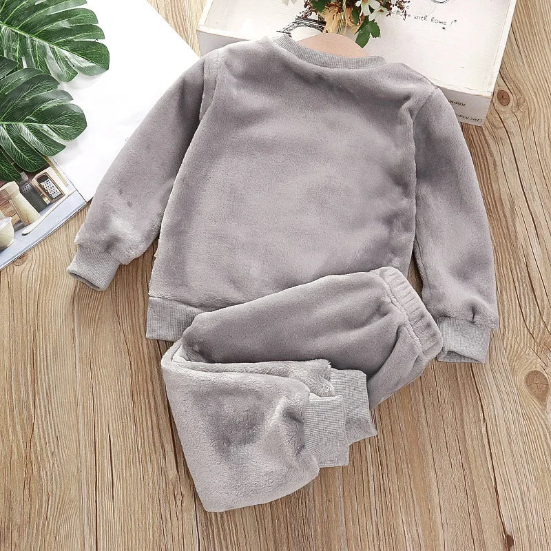 Children Autumn and Winter Suit™ Boys and Girls Plush Warm Children Suit