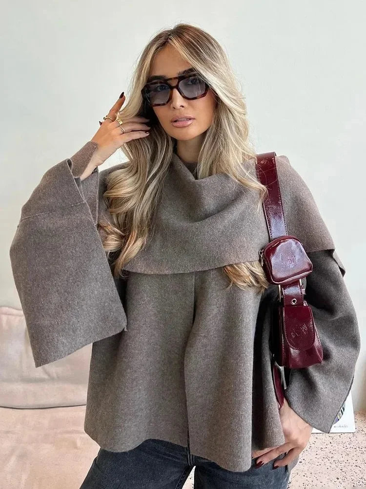 Women's Jacket™ Ladies Autumn Winter Casual Commuter Knitted Loose Oversize Scarf Jacket