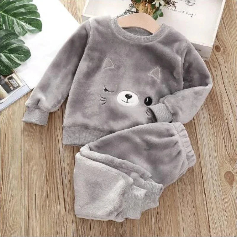 Children Autumn and Winter Suit™ Boys and Girls Plush Warm Children Suit