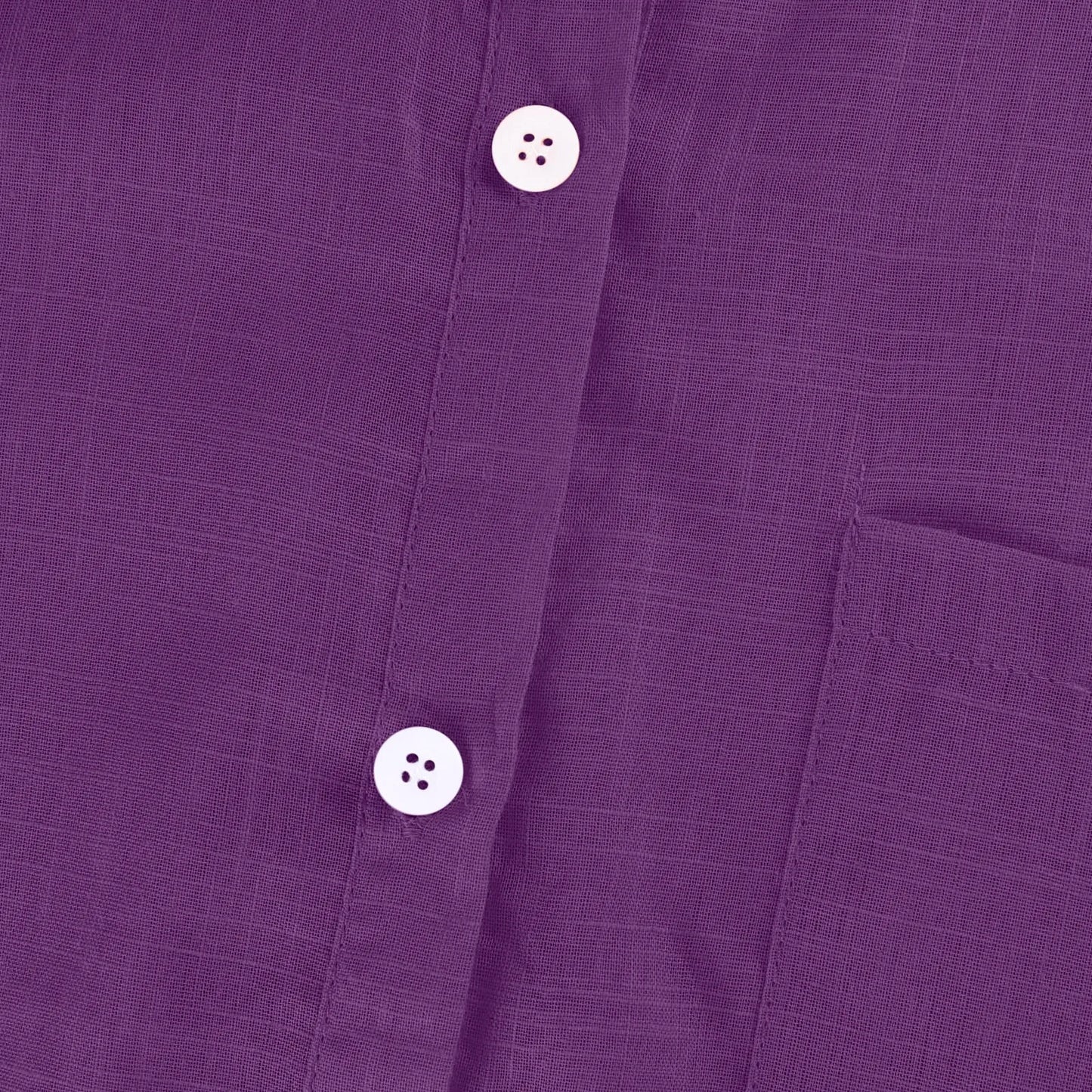 Women's  Cotton Linen Classic Shirts™ Short Sleeve Lapel Button Down Shirt