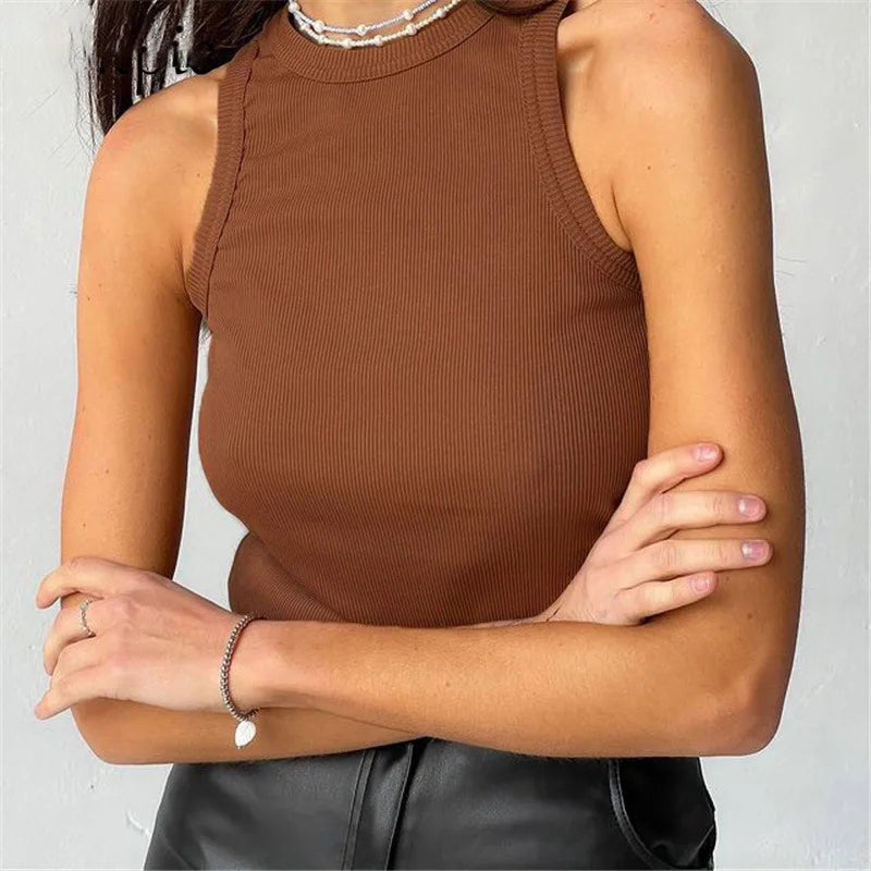 Women's Shirt™ Ribbed Knitted Summer Off Shoulder Tank Top