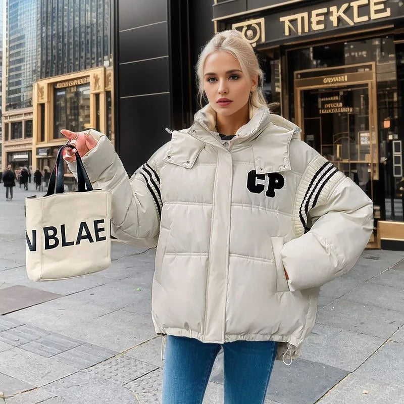 Women's Cotton Jacket™ Thick Loose Color Blocked Parkas Jacket