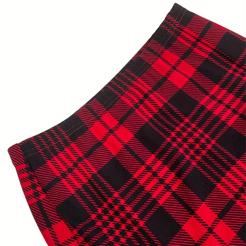 Women's Plaid Skirt™ Elegant Pencil High Waist Lady Short Skirt