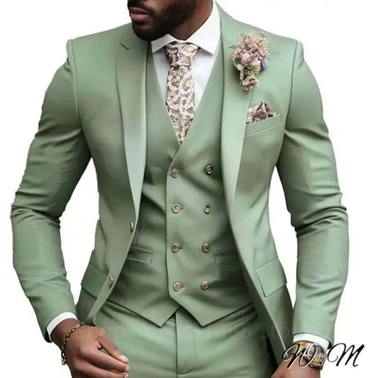 Men's 3Pcs Suit™ Elegant Slim Fit Notch Lapel Blazer Tuxedo Set