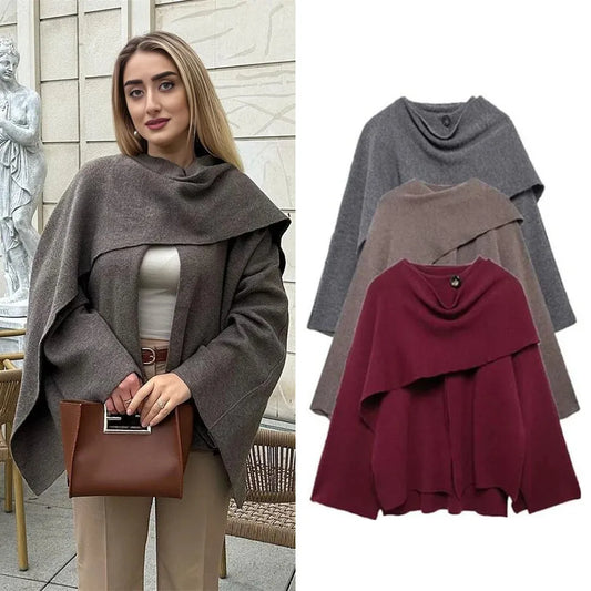 Women's Jacket™ Ladies Autumn Winter Casual Commuter Knitted Loose Oversize Scarf Jacket