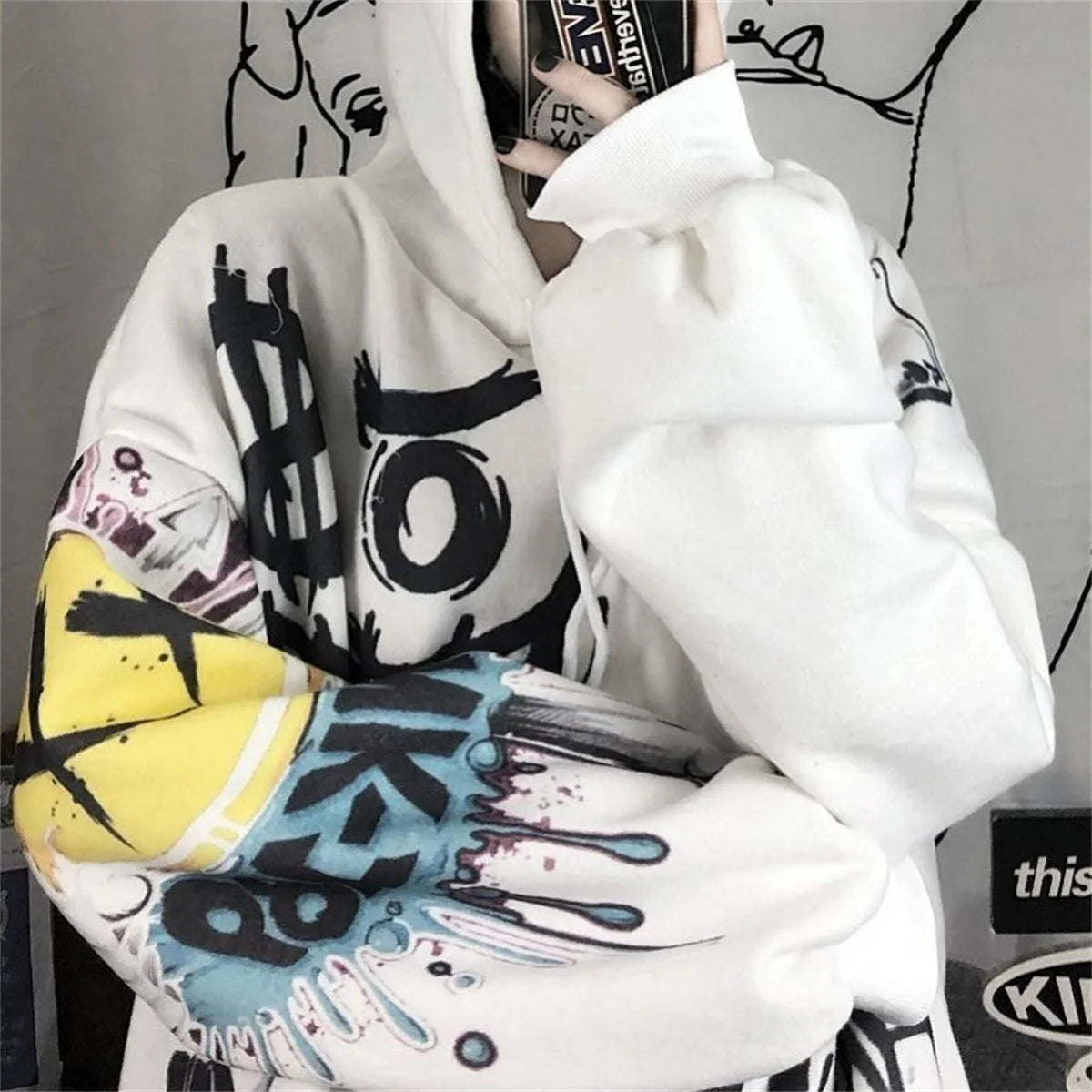 Women's Gothic Hoodie™ Japan Cartoon Hip Hop Punk Oversize Hoodie Sweatshirt