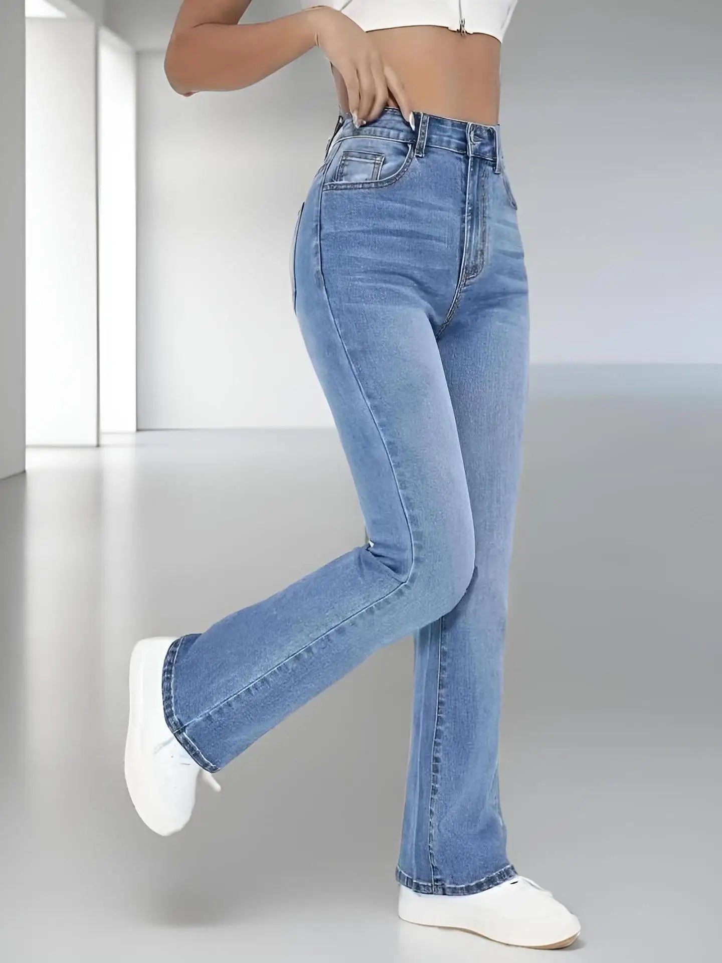 Women's Jeans™ Slimming High Waist Washed Denim Pants
