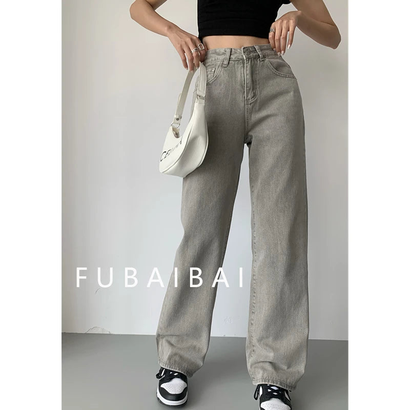Women's Jeans™ High Waist Vintage Straight Baggy Denim Pants
