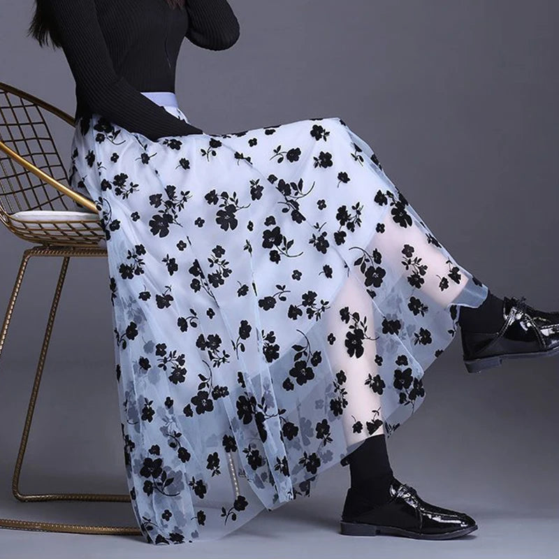Women's Tulle Skirt™ Summer Hook Floral Loose Midi Skirt