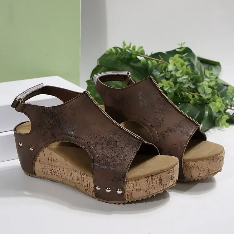 Women's Thick Heel Sandals™ Cross-Border Large Size Fish mouth Rubber Sole Sandals