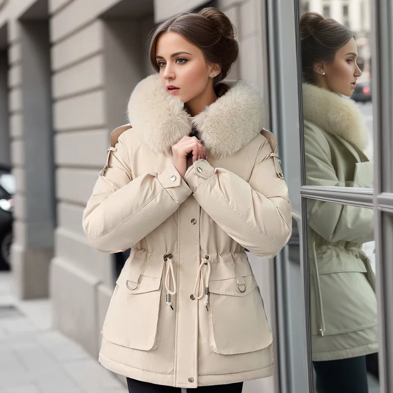 Women's Parkas Jacket™ Fake Fur Collar Oversized Hooded Puffer Jacket