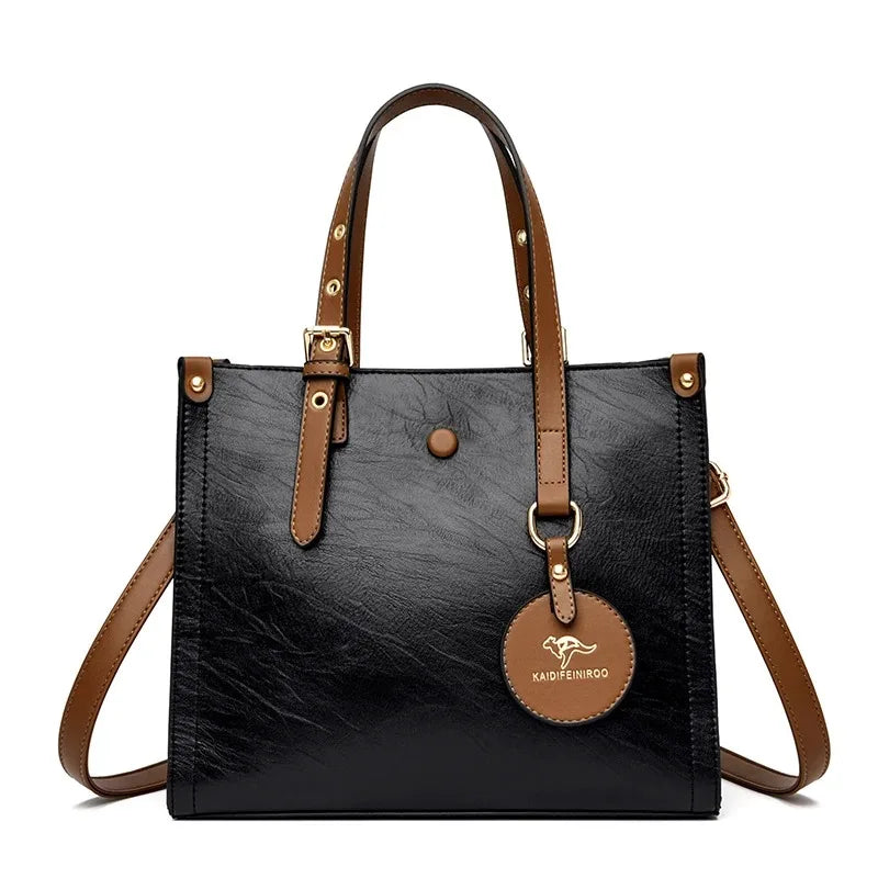 Women's Leather Luxury Handbags™ Ladies Shoulder Crossbody Sac & Messenger Tote Handbag