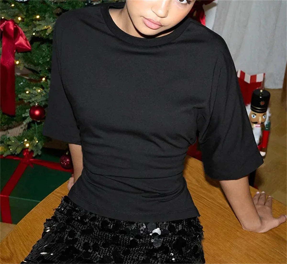 Women's Crop T-shirt™ O-neck Y2K Slim Design Tees