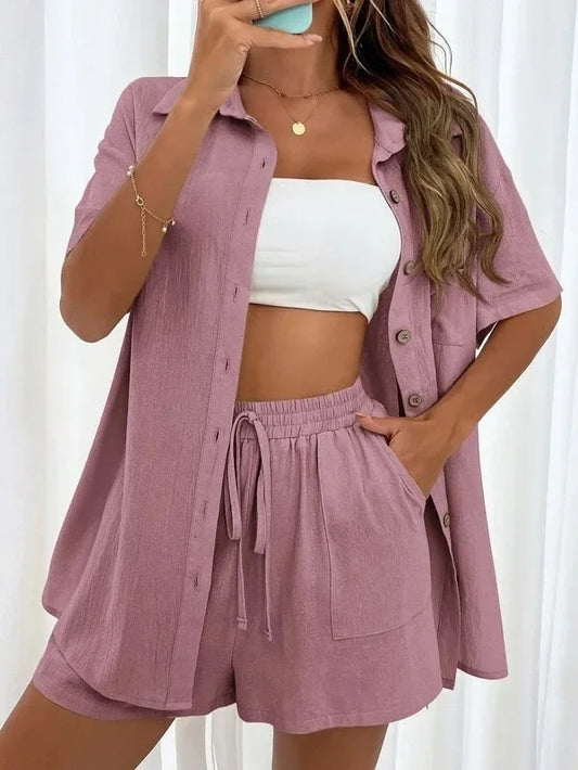 Women's Cotton Shorts Set™ Summer Simple Design Clothes