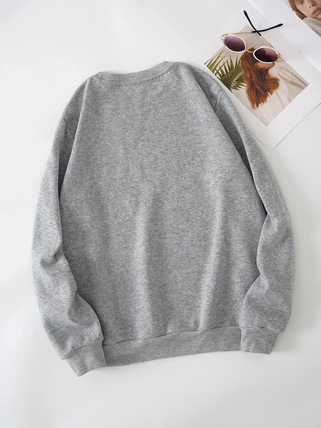 Women's Print Thermal Lined Pullover™ Crew Neck Loose Long Sleeve Plus Velvet Sweatshirt