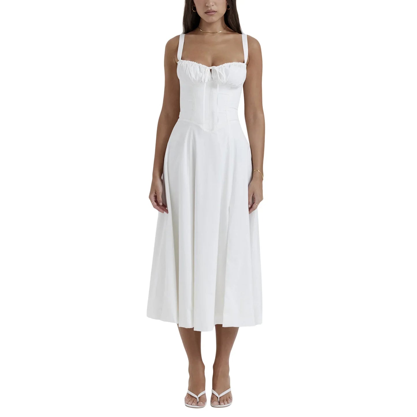 Women's Long Dresses™ Elegant Casual Tied Waist-fitted Slimming Sleeveless Side Slit Dress