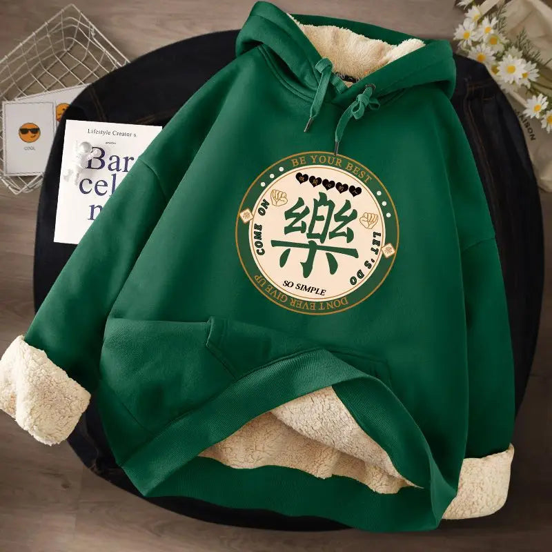Women's Lamb Wool Pullovers™ Velvet Cartoon Hoodies