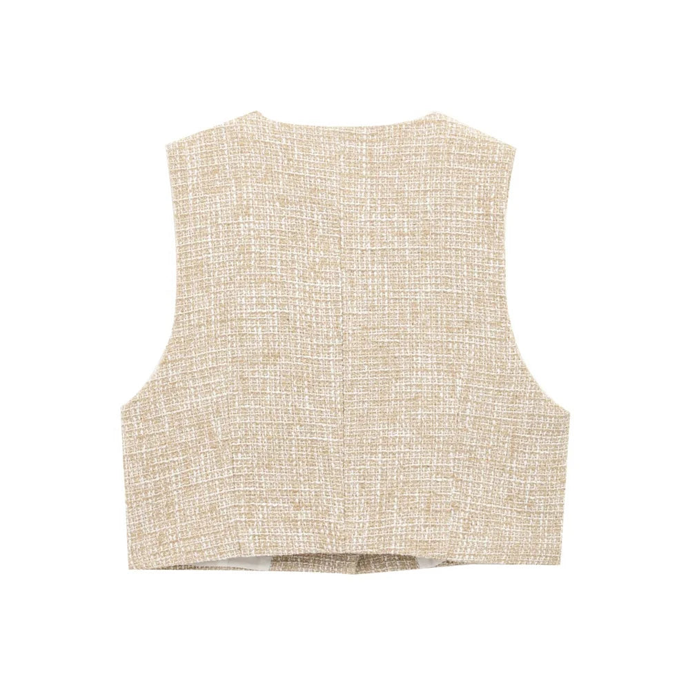 Women's Summer Suit™ Retro Texture Short Tank Top & Shorts Set