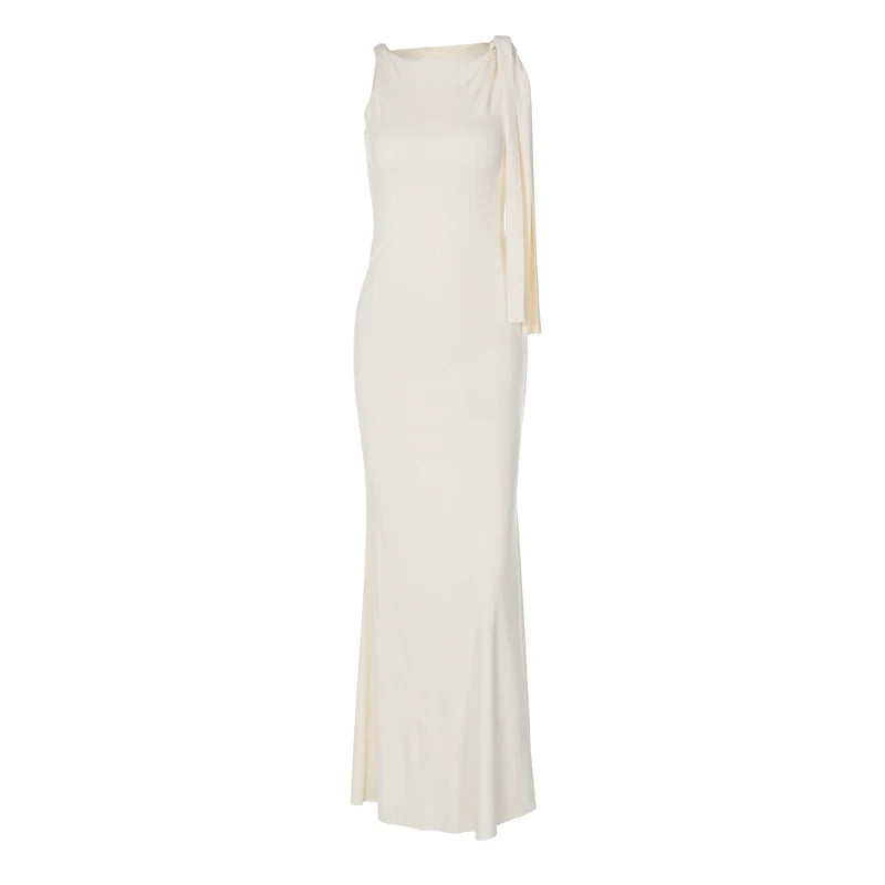 Women's  Solid O Neck Sleeveless Patchwork Dress™  Bodycon Maxi Prom Summer Dress
