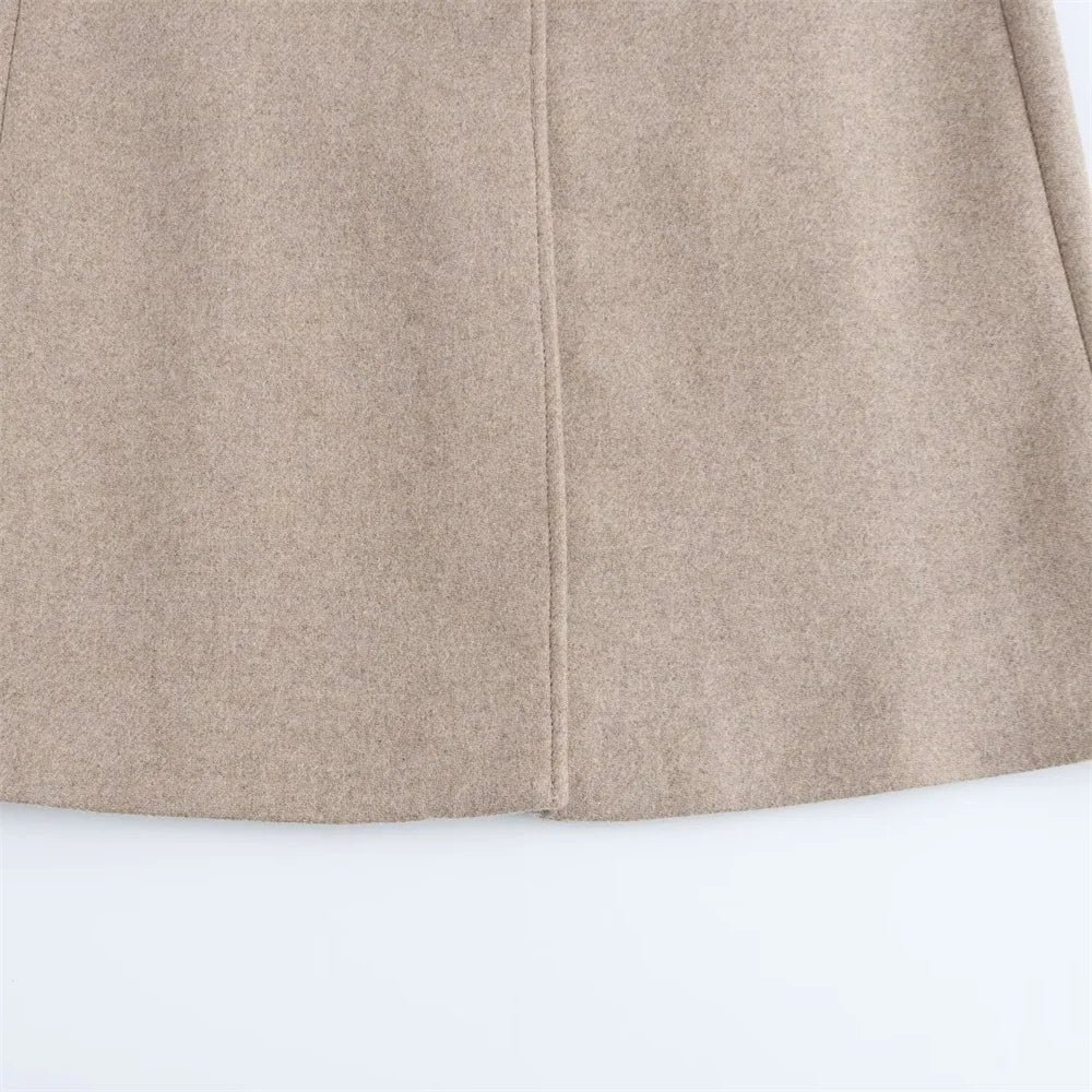 RARF Women's Belt Fur Collar Coat™  Flip Collar Pocket Button Decoration Wear