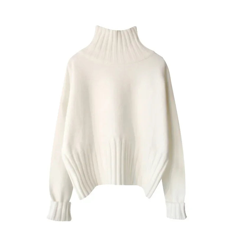 Women's Turtleneck Pullover™ High Elasticity Knitted Ribbed Slim Jumper