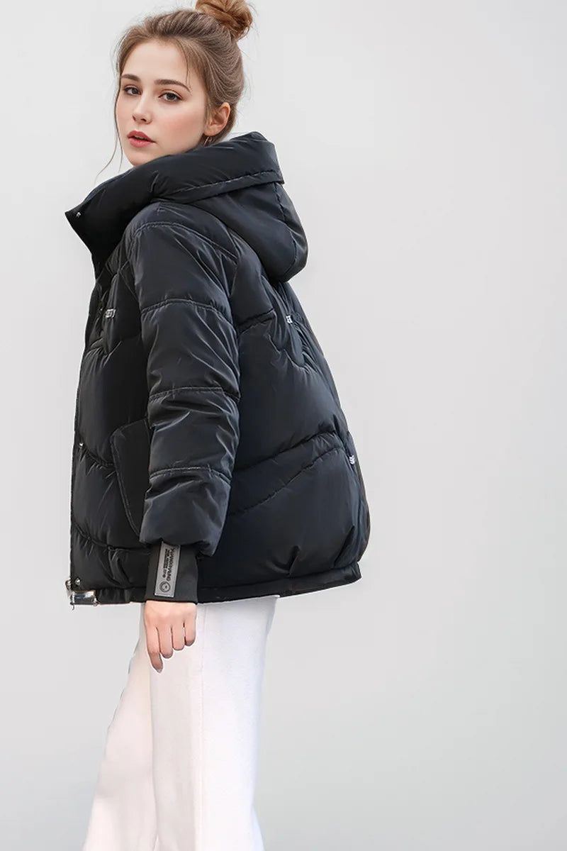Women's Thick Coat™ Winter Cotton Casual Hooded Zipper Short Parkas Jacket