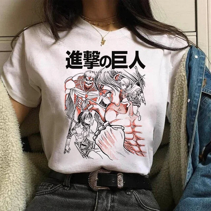 Women's T shirt™ Levi Ackerman Attack On Titan Anime Comics Japanese Graphic Cartoon Streetwear Tops