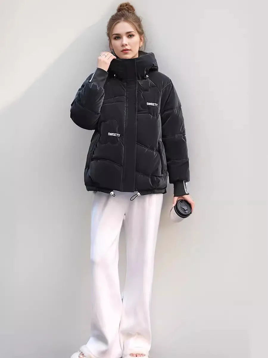 Women's Thick Coat™ Winter Cotton Casual Hooded Zipper Short Parkas Jacket