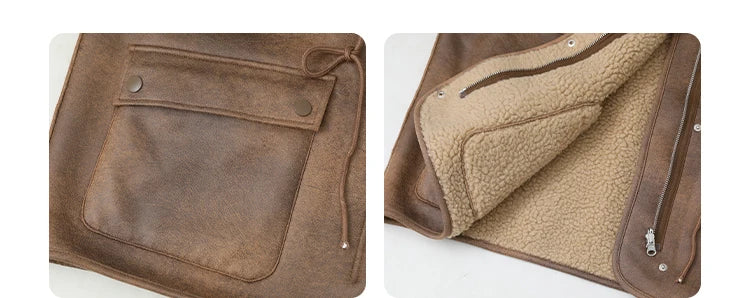 Women's Jackets™ CHIC VEN Thick Warm Solid Suede Reversible Outer Loose Coat