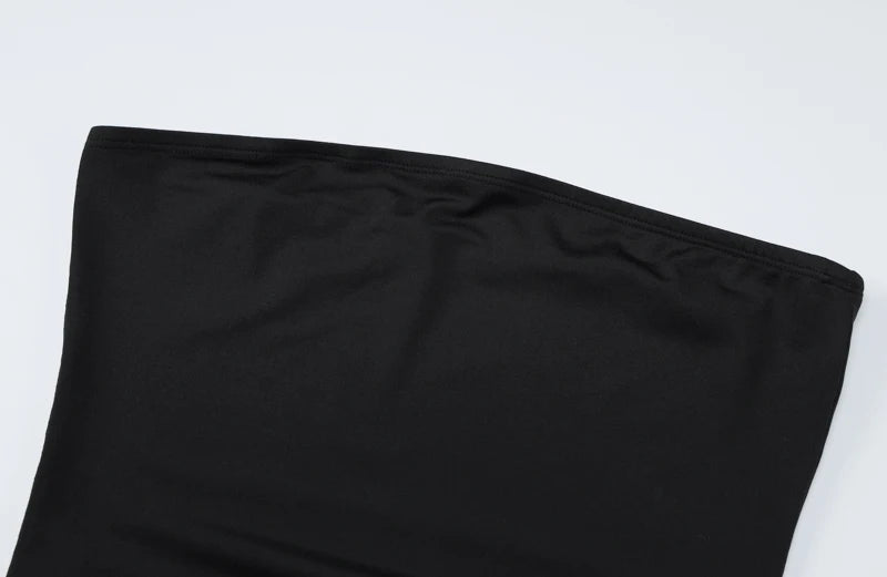 Women's Black Strapless Long Dress™ Bodycon Maxi Prom Dress