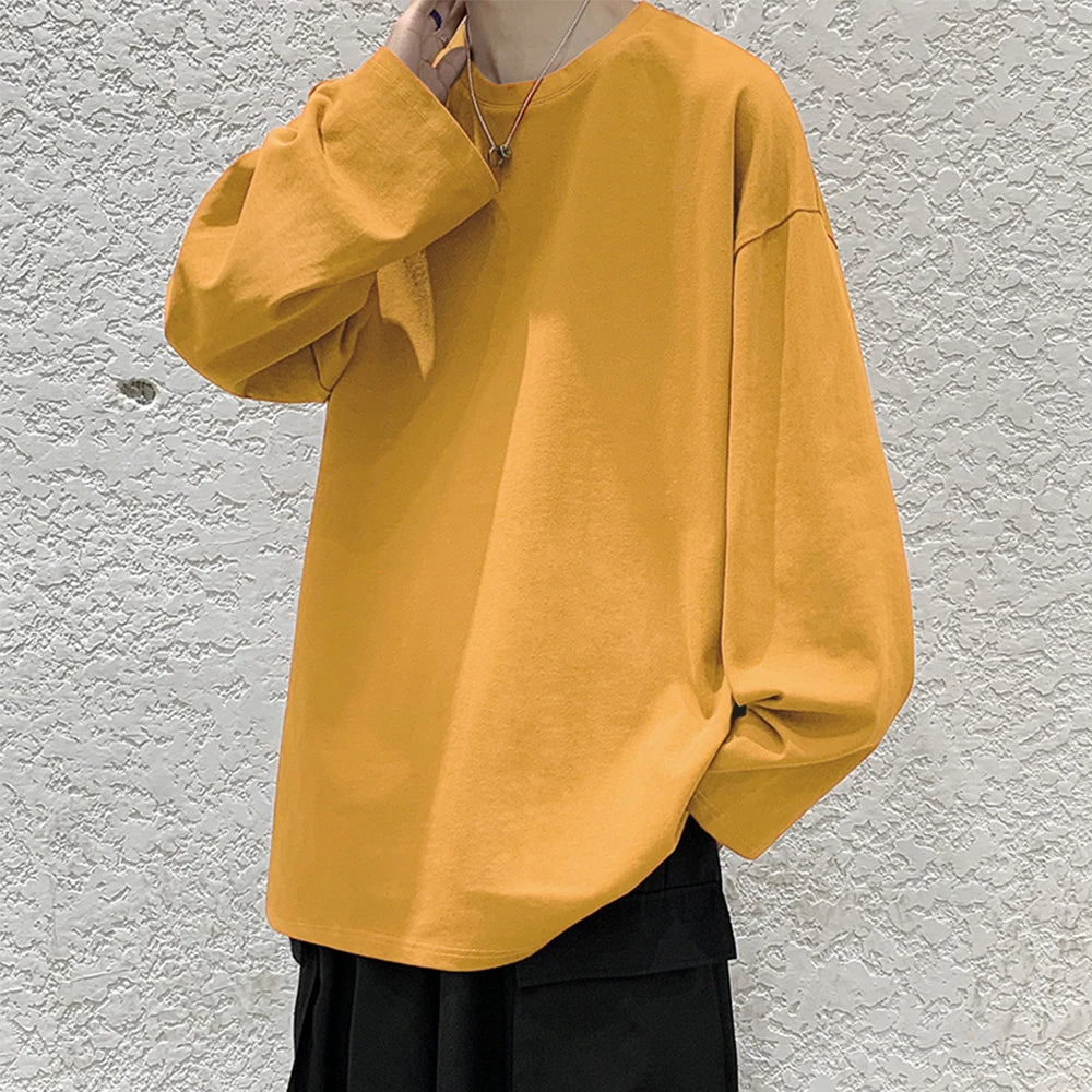 Men's T-shirt™ Cotton Oversize Long sleeves t shirt