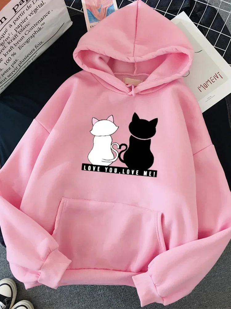Women's Hoodies™ Autumn Spring Long Sleeve Harajuku Cat Print Sweatshirts
