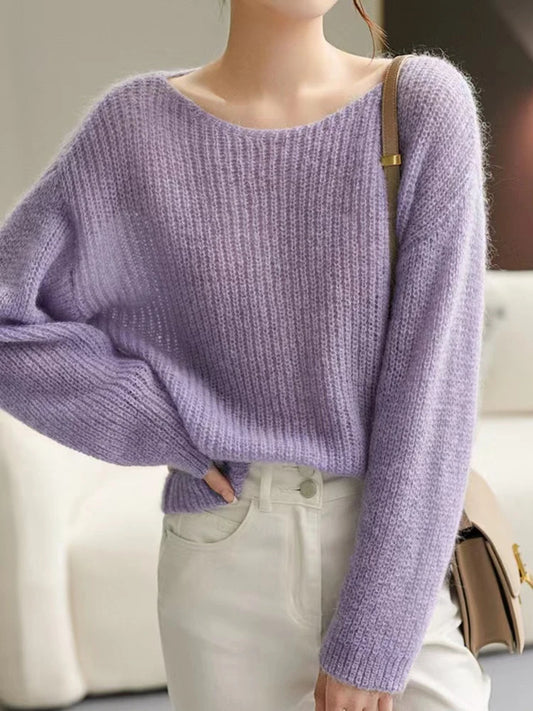 Women's Elegant See-through Sweater™ Loose Soft Knitwear Cashmere Tops