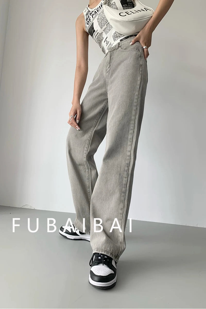 Women's Jeans™ High Waist Vintage Straight Baggy Denim Pants