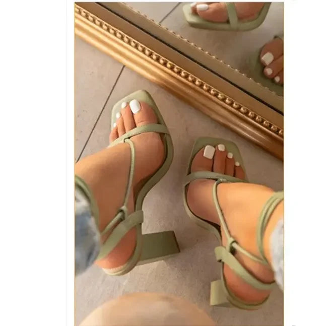 Women's Sandals™ Fashion High Heels Roman Style Square Head Sandals