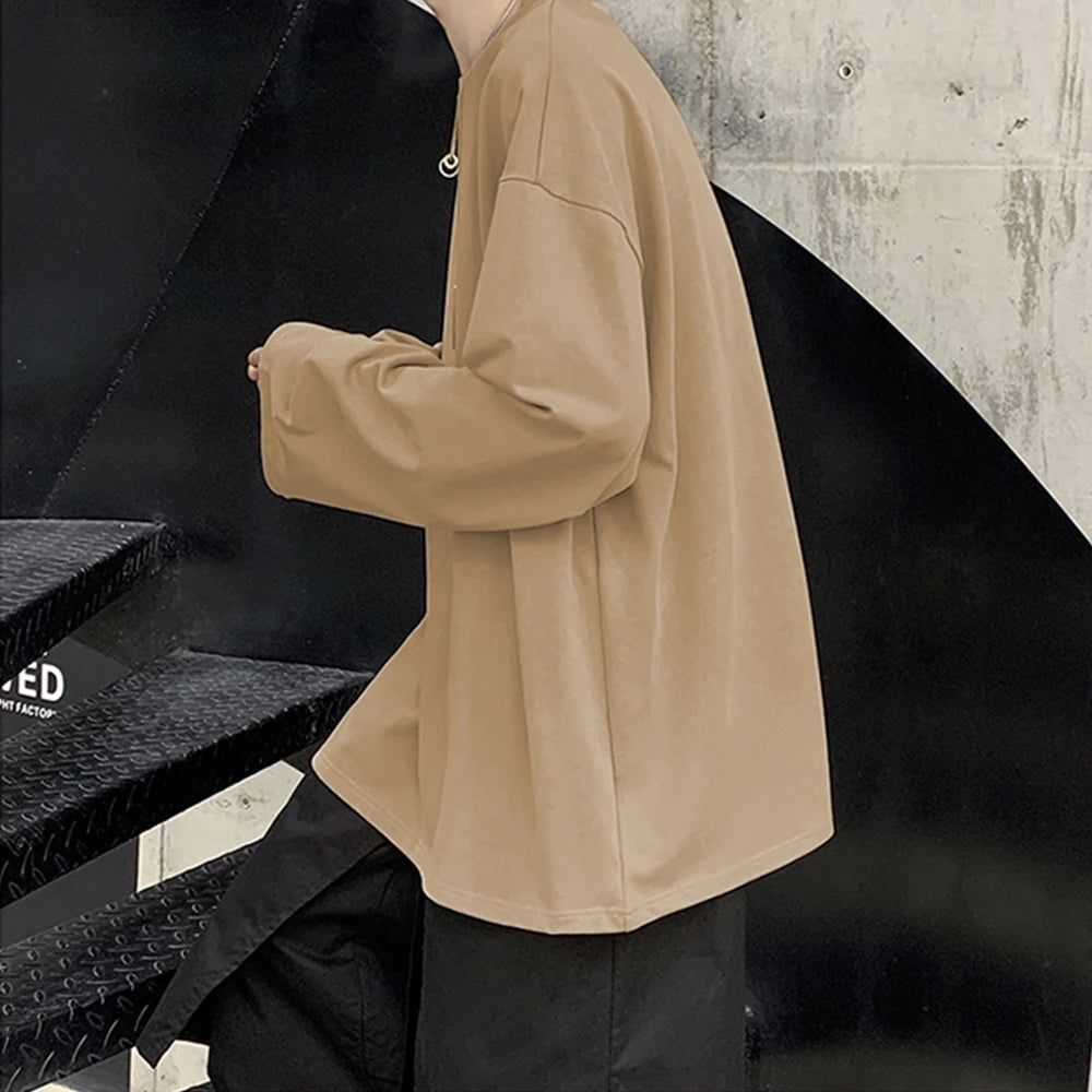 Men's T-shirt™ Cotton Oversize Long sleeves t shirt