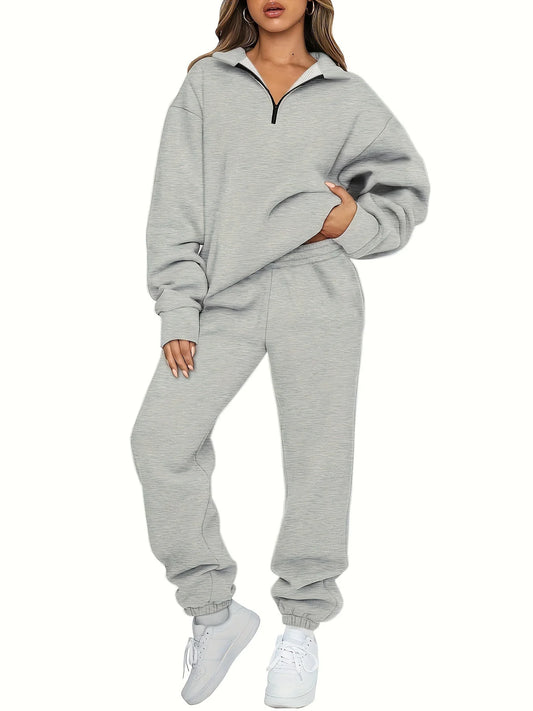 Women's Fall Winter Set™ Zip-Up Hoodie + Lounge Pants Tracksuit