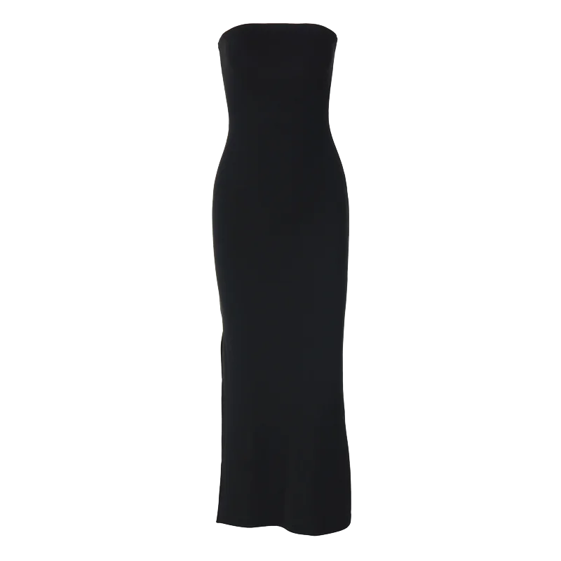 Women's Black Strapless Long Dress™ Bodycon Maxi Prom Dress