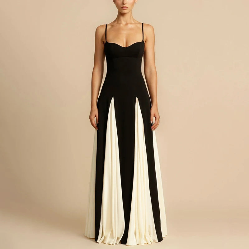 Women's Dress™ V Neck Elegant Sling Contrast Party Dress