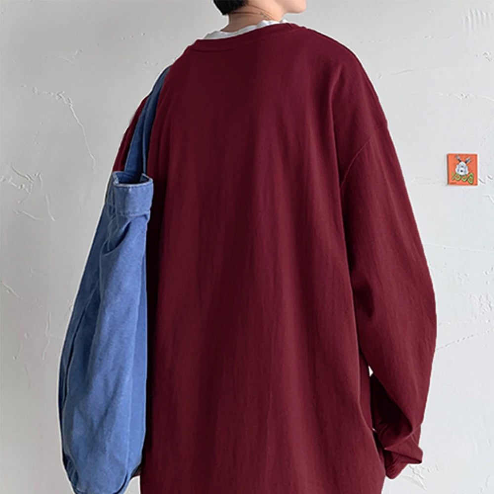 Men's T-shirt™ Cotton Oversize Long sleeves t shirt